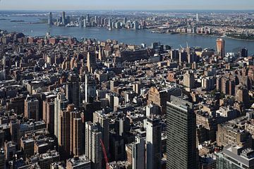 Southwest Manhattan from above by Raymond Hendriks