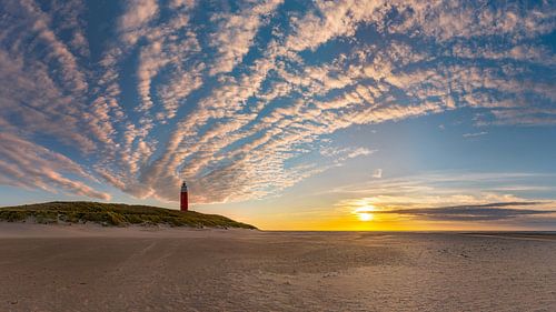 Vuurtoren Eierland Texel - zonsondergang