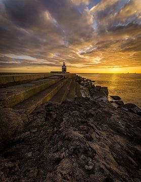 Sunset on the North Pier in March 2025 by peterheinspictures