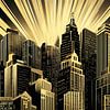 Art Deco New York Gold von Niklas Maximilian