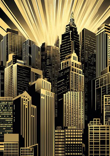 Art Deco New York Gold