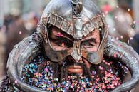 Colorful Northman or Viking with helmet during the folk festival carnival by Atelier Liesjes thumbnail