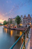 Coucher de soleil au Prinsengracht à Amsterdam
