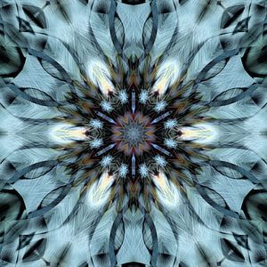 Blaues Mandala Blütenblatt