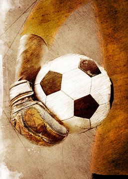 Voetbal speler sport kunst #football #soccer van JBJart Justyna Jaszke
