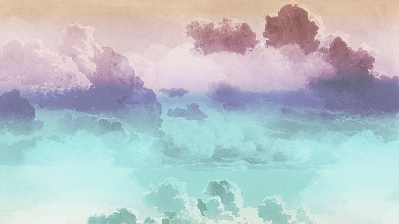 Zomerse Regenboog Wolken van FRESH Fine Art