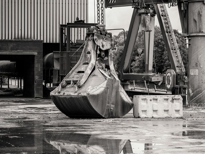 Detail of an abandoned industrial factory, crane by Robin Jongerden