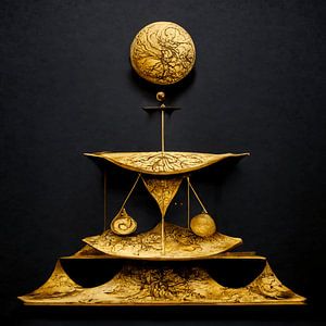 Balance Waage Sternzeichen Gold Harmonie Meditation