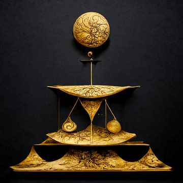 Balance Libra star sign Gold Harmony Meditation by gm_designs
