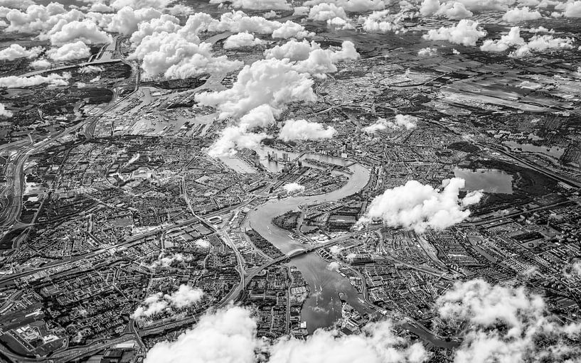 Luchtfoto Rotterdam van Martijn Kort
