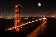Golden Gate Bridge bij maanlicht van Wim Slootweg thumbnail