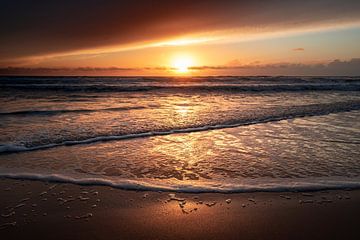 coucher de soleil sur la mer A.