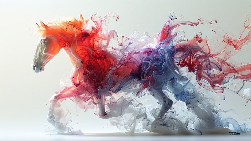 alcohol ink - horse by Gelissen Artworks