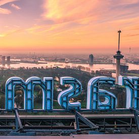 Erasmus MC en skyline Rotterdam (panorama) van Prachtig Rotterdam