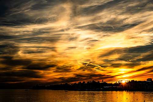 A colourful sunset by Dieter Walther