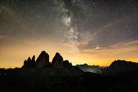 Milky Way over the Three Peaks by Leo Schindzielorz