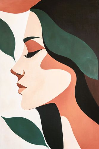 Stijlvol portret met natuurlijke kleuren