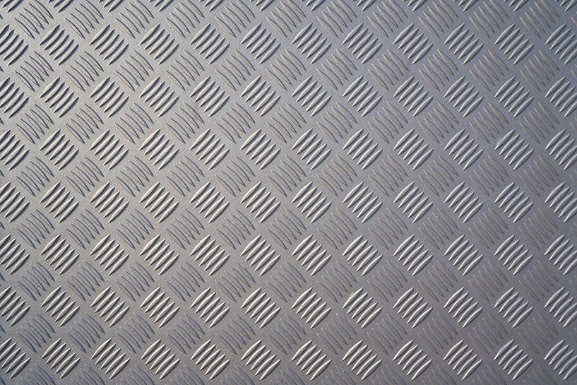 non-slip textured surface of checker plate by Heiko Kueverling