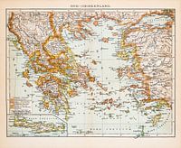 Carte ancienne de la Grèce antique