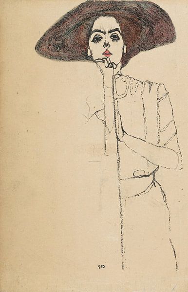 Portrait of a Woman, Egon Schiele by Masterful Masters
