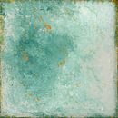 Abstract turquoise, rust texture by Joske Kempink thumbnail