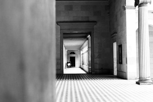 Kasteel potsdam in zwart wit