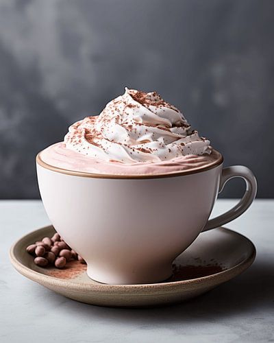 Chocolat chaud avec crème fouettée