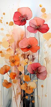 Abstracte Bloemen Schilderij van Preet Lambon