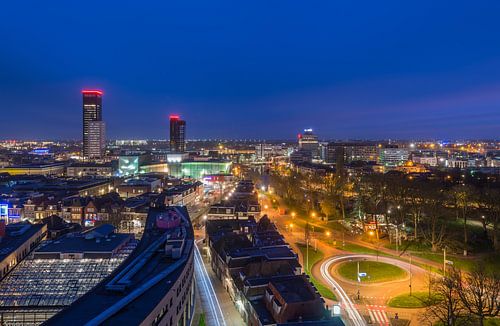 View from the Oldehove  in Leeuwarden at Night 