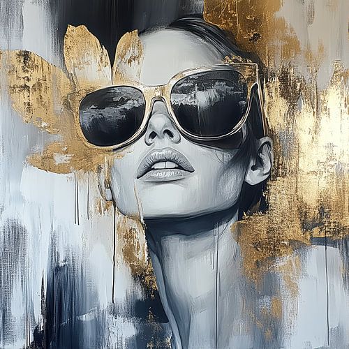 Elegant dame portret modern artwork