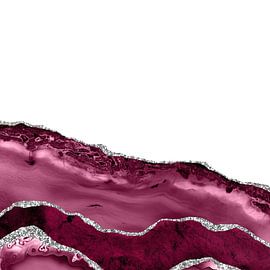 Burgundy & Silver Agate Texture 10