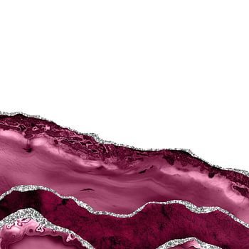 Burgundy & Silver Agate Texture 10