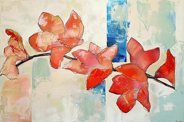 Bloem abstract decor van Abstract Schilderij