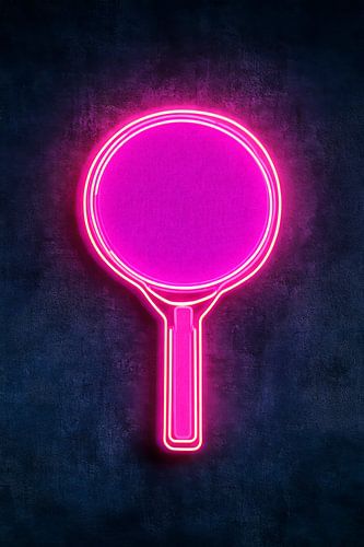 Neon pingpongracket ontwerp
