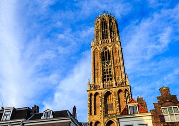 De Domtoren van Utrecht gezien vanaf de Maartensbrug. van Matthijs de Rooij