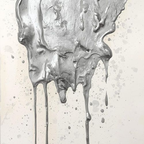 Hartgestein Herz Silbermalerei von ComfortQ