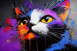 Colourful cat