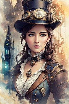 Steampunk Portrait by Arjen Roos