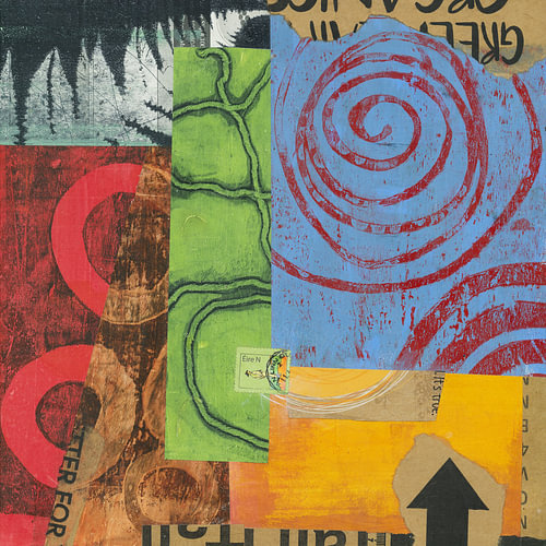 It's true, green is better for you - Farbenfrohe abstrakte Collage
