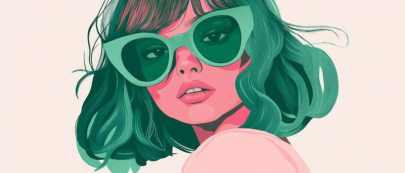 Green dreams - Stylish beauty Sunbeams in the Glan by Poster Art Shop