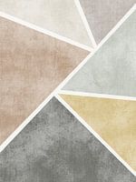 Modern abstract triangular shapes in pastel colours