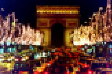 Parijs  Arc de Triomphe van Blond Beeld