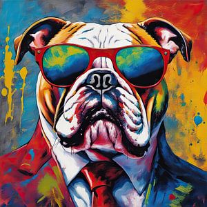 Pop Art Bulldog 03.44 sur Blikvanger Schilderijen