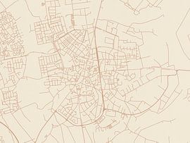 Terracotta-Stil Karte von Valkenswaard von De Kaartenwinkel