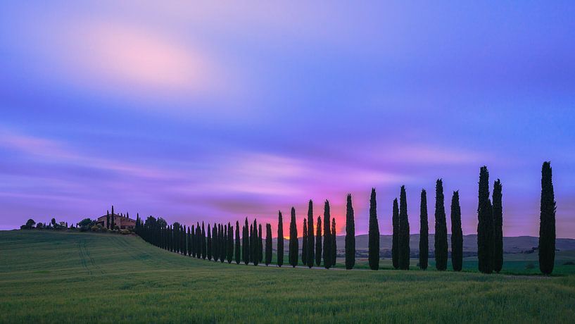 Zonsopkomst Agriturismo Poggio Covili, Toscane van Henk Meijer Photography