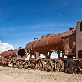 Le cimetière de trains près d'Uyuni en Bolivie sur Roland Brack