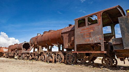 Der Zugfriedhof bei Uyuni in Bolivien von Roland Brack