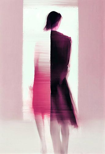 Abstract Woman with Coarse Brushstrokes