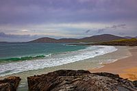 Traigh Lar strand, West Harris, Eiland Harris, Buiten-Hebriden, S