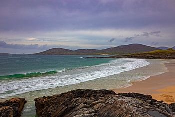 Plage de Traigh Lar, West Harris, île de Harris, Hébrides extérieures, S
